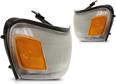For Toyota Corolla 1993 94 95 96 1997 Cornering Light Assembly Driver and Passenger Side | Pair | Sedan/Wagon | Smooth | Replacement For TO2550106, TO2551106 | 81620-12600, 81610-12600 in Kuwait
