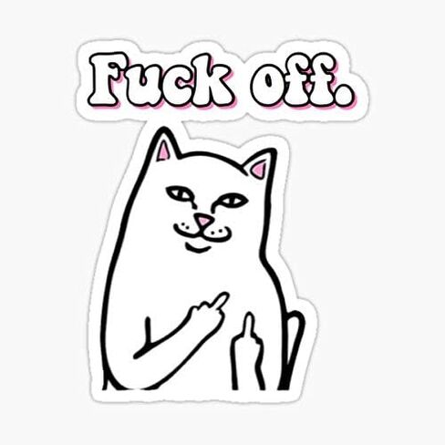 Fuck Off Sticker Sticker - Sticker Graphic - Auto, Wall, Laptop, Cell, Truck Sticker for Windows, Cars, Trucks in Kuwait