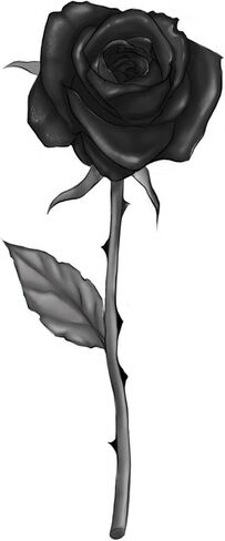 4" Black Rose Sticker Flower Goth Dark Decal for Car Bumper Truck Window Laptop in Saudi Arabia