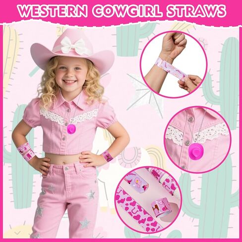 Vanblue 72 Pcs Cowgirl Party Favors Gift Disco Cowgirl Birthday Decorations Rodeo Hot Pink Horse Party Supplies Favors Gift Bags for Kids Girls Pinata Filler Classroom Rewards in Saudi Arabia