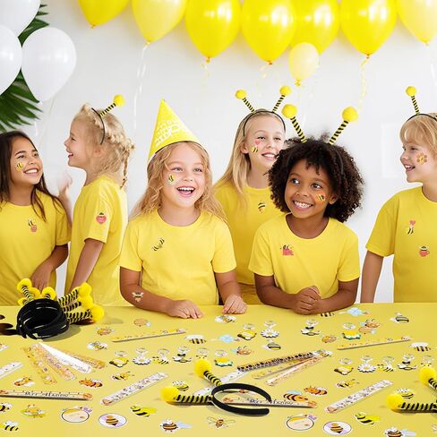 Vanblue 110 Pcs Bee Party Favors Themed Birthday Decorations Honey Bee Party Supplies Gift Bags for Classroom Decorations Class Reward Gift Prizes Goodie Bag Stuffers in Saudi Arabia