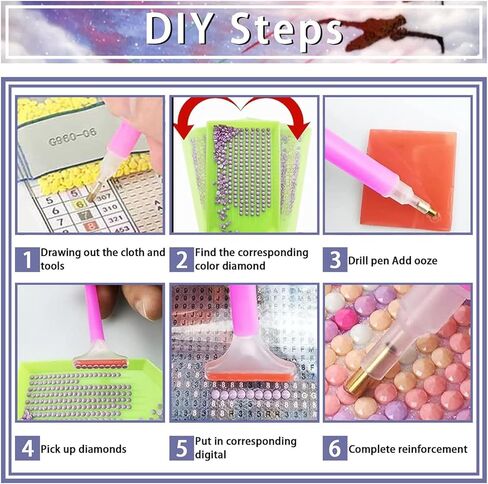 Artykapby مجموعات الفن الماس للبالغين زهرة، فراشة الماس مجموعات الرسم للبالغين، 5D DIY الحفر الكامل الماس مجموعات الفن للهدايا ديكور جدار المنزل (12x16 بوصة) in Kuwait