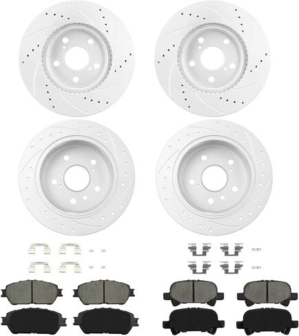مكابح ودوارات Betthand مناسبة لـ 2005-2006 Toyota Camry، 2005-2007 Avalon، 2004-2008 Solara، 2.4/3.3/3.5L، L4 V6، 11.65 بوصة + 10.59 بوصة دوارات هندسية ومنصات سيراميك، فتحات تهوية: 980077+980076، 31314+31322 in Kuwait