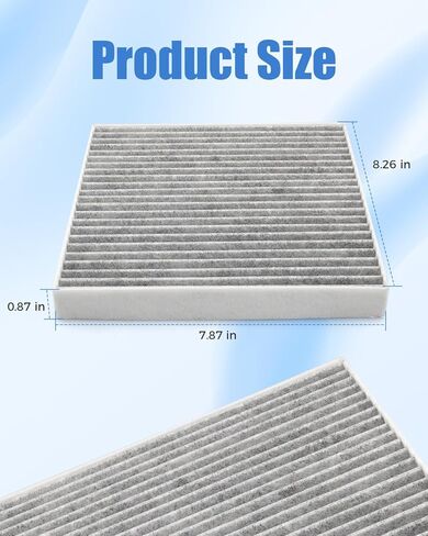 2 Pcs Rear Cabin A/C Air Filter Fit for Kia Carnival 3.5L 2022 2023 2024 2025 2026 Activated Carbon Cabin Back Trunk Air-Conditioning Filter Accessories Replace 97133-R0500 CF12968 in Kuwait