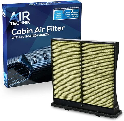 AirTechnik CF10930 PM2.5 Cabin Air Filter w/Activated Carbon | Fits Subaru Crosstrek 2016-2017, Forester 2009-2018, Impreza 2008-2016, WRX STI 2013-2021, XV Crosstrek 2013-2015 - 72880-FG000 in Kuwait