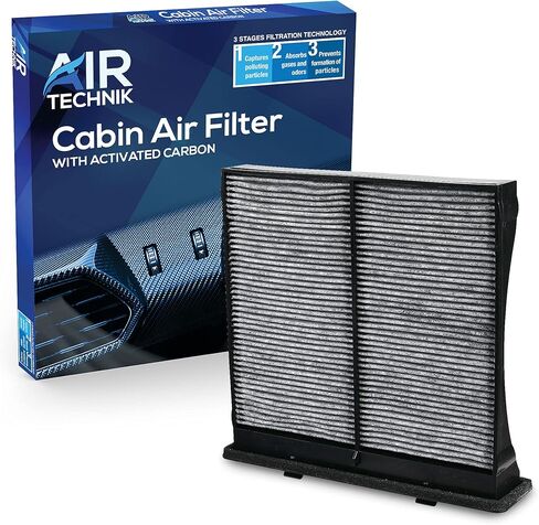 AirTechnik CF10930 PM2.5 Cabin Air Filter w/Activated Carbon | Fits Subaru Crosstrek 2016-2017, Forester 2009-2018, Impreza 2008-2016, WRX STI 2013-2021, XV Crosstrek 2013-2015 - 72880-FG000 in Kuwait
