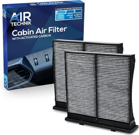 AirTechnik CF10930 PM2.5 Cabin Air Filter w/Activated Carbon | Fits Subaru Crosstrek 2016-2017, Forester 2009-2018, Impreza 2008-2016, WRX STI 2013-2021, XV Crosstrek 2013-2015 - 72880-FG000 in Kuwait