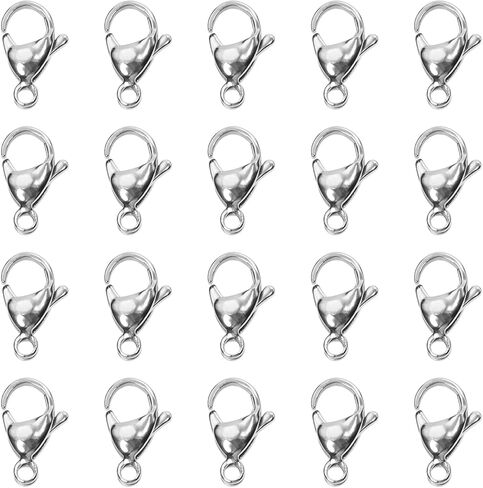 Shapenty 15mm الفولاذ المقاوم للصدأ جراد البحر مخلب المشابك قفل هوك موصل لقلادة سوار المجوهرات العثور على صنع حلقة رئيسية سلسلة المفاتيح حقيبة محفظة شنقا سحر الملحقات الحلي الحرفية (20) in Kuwait