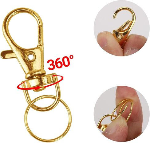 968Pcs Keychain Making Kit with 800 Jump Rings(3 Size) and 100 Lobster Clasp，40 Keychain Chains，16 Lobster Claw Clasps，12 Silvery Key Rings(Gold and Silvery) in Saudi Arabia