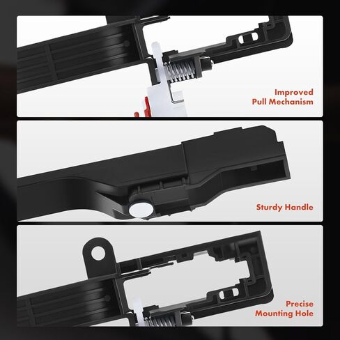 A-Premium Front or Rear Right Passenger Side Exterior Door Handle Compatible with Honda Accord 2008 2009 2010 2011 2012, Sedan 4-Door Only, Black, Replace# 72182-TA0-A01, 72182TA0A01 in Kuwait