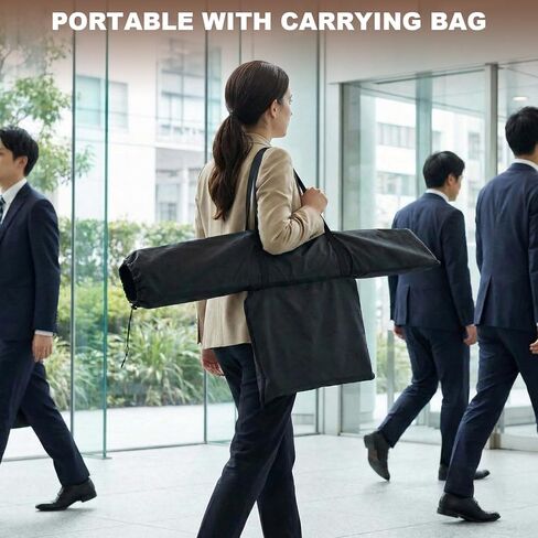 Portable Folding Lectern Podium Stand with Carrying Bag 47" Tall Angled Top Metal & Wood Mobile Floor Standing Podium Desk for Church Wedding Speech Officiant Speaker Pastor in Saudi Arabia
