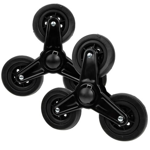 IMIKEYA Heavy Duty Shopping Cart Wheels Replacement - 360° Swivel Stair Climbing Wheels for Easy Maneuvering in Kuwait