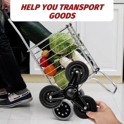 IMIKEYA Heavy Duty Shopping Cart Wheels Replacement - 360° Swivel Stair Climbing Wheels for Easy Maneuvering in Kuwait