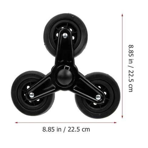 IMIKEYA Heavy Duty Shopping Cart Wheels Replacement - 360° Swivel Stair Climbing Wheels for Easy Maneuvering in Kuwait