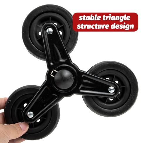 IMIKEYA Heavy Duty Shopping Cart Wheels Replacement - 360° Swivel Stair Climbing Wheels for Easy Maneuvering in Kuwait