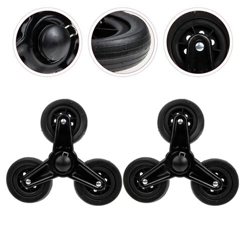 IMIKEYA Heavy Duty Shopping Cart Wheels Replacement - 360° Swivel Stair Climbing Wheels for Easy Maneuvering in Kuwait