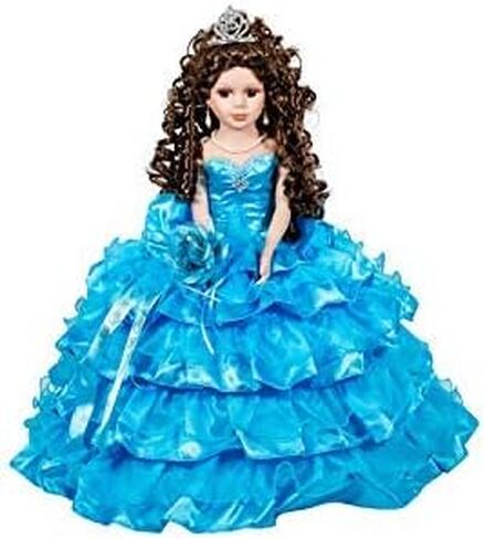 18" Quinceañera Last Doll with Umbrella Dress Stand – Última Muñeca Mis Quince Años Keepsake, Traditional Hispanic Mis 15 Doll, Ceremony & Table Centerpiece, Fully Accessorized KK18725-5 (Lavender) in Saudi Arabia