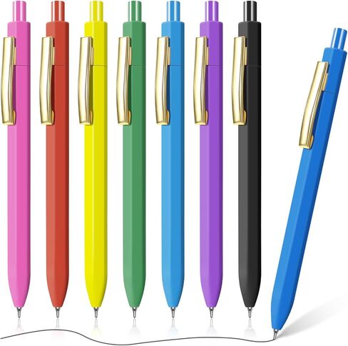 Ballpoint Pens, Black Ink Pens 8 pcs,Smooth Writing Retractable Pen for Teacher Suppliesd, Office Supplies for Womens in Saudi Arabia
