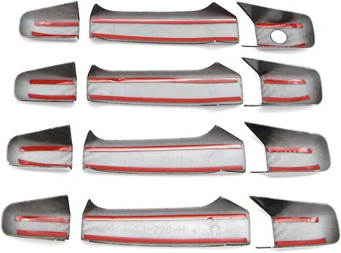 Dreamseek 12Pcs 4 Door Handle Cover Compatible with Chevy Tahoe Suburban Avalanche Silverado Yukon Sierra 2007 2008 2009 2010 2011 2012 2013 Exterior ABS Molding Protector Trim (Carbon Fiber Pattern) in Kuwait