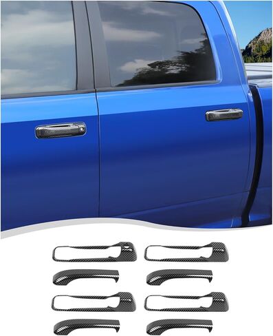 White Door Handle Covers Trims Compatible with 2009-2018 Dodge Ram 1500 2500 3500 Door Handle Protector Exterior Accessories in Kuwait