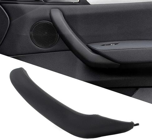 FASTCHE for BMW X3/X4 Door Handle Outer Cover, Right Side Passenger Door Handle Outer Leather Door Handle Outer Cover Replacement Compatible with BMW X3 F25 2010-2016, X4 F26 2014-2017 (Right,Black) in Saudi Arabia