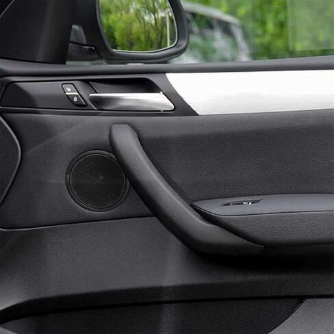FASTCHE for BMW X3/X4 Door Handle Outer Cover, Right Side Passenger Door Handle Outer Leather Door Handle Outer Cover Replacement Compatible with BMW X3 F25 2010-2016, X4 F26 2014-2017 (Right,Black) in Saudi Arabia