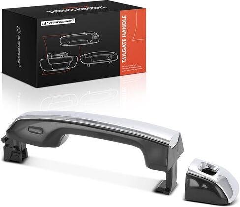 A-Premium Front Left Driver Side Exterior Door Handle with Keyhole Compatible with Toyota 4Runner 2010-2024 & Lexus GX460 2010-2021, Black Housing with Chrome Insert in Kuwait