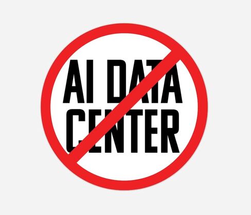 NO AI Data Center Car Magnet | Anti AI Bumper Decal | 3"x3" or 4"x4" PVC-Free Fridge Magnet | Protest Sign (3"x3") in Kuwait