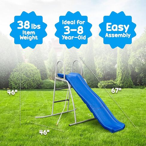 XDP Recreation 6 Foot Water Wave Slide with Built In Adjustable Water Sprinkler and Included Ground Tarp, Water Slide for Ages 3 to 8 Years Old in Saudi Arabia