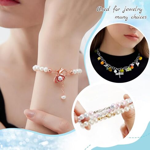 TOAOB 420pcs Lobster Clasps and Jump Rings 6 Colors Set 12mm 10mm Size Alloy Lobster Claw Clasps for Bracelet Necklace Jewelry Making in Kuwait