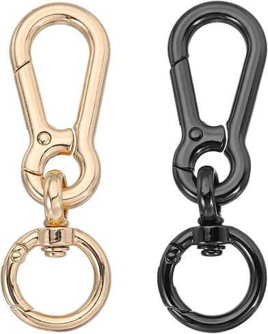 PATIKIL 3" Metal Key Chain Hooks, 2Pcs Double Opening Swivel Keychain Clasp with Spring O Ring in Kuwait