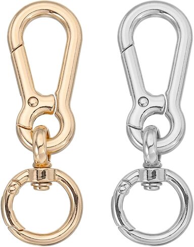 PATIKIL 3" Metal Key Chain Hooks, 2Pcs Double Opening Swivel Keychain Clasp with Spring O Ring in Kuwait