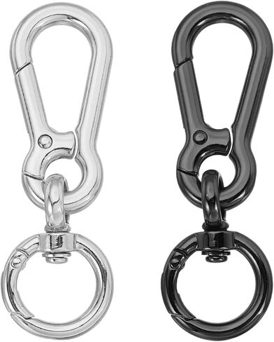PATIKIL 3" Metal Key Chain Hooks, 2Pcs Double Opening Swivel Keychain Clasp with Spring O Ring in Kuwait