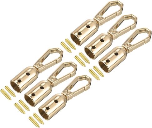 uxcell Cord End Cap, 6Pcs 8mm/0.32" End Cap Barrel Beads Terminators Cord with Screws Finding for Tassel Jewelry Making Bag Strap DIY, Silver in Kuwait
