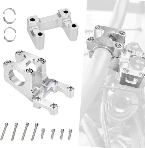Electric Dirt Bike Handlebar Riser Mount for Surron Light Bee X and S/Eride Pro S SS 2.0 3.0, 20mm Rise Handle Bar Clamp with 28.5mm Adapter Washers, Black in Kuwait