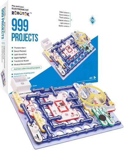 STEM Electronic Circuit Kit for Kids, Over 201 Projects, Physics Circuit Maker Kit, Science Experiment Educational Toy for Boys & Girls Ages 8+ (Mixed Color, 201) in Kuwait
