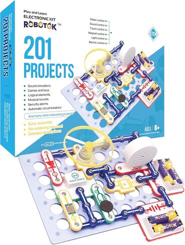 STEM Electronic Circuit Kit for Kids, Over 201 Projects, Physics Circuit Maker Kit, Science Experiment Educational Toy for Boys & Girls Ages 8+ (Mixed Color, 201) in Kuwait