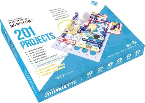 STEM Electronic Circuit Kit for Kids, Over 201 Projects, Physics Circuit Maker Kit, Science Experiment Educational Toy for Boys & Girls Ages 8+ (Mixed Color, 201) in Kuwait