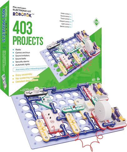 STEM Electronic Circuit Kit for Kids, Over 201 Projects, Physics Circuit Maker Kit, Science Experiment Educational Toy for Boys & Girls Ages 8+ (Mixed Color, 201) in Kuwait