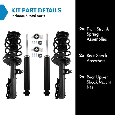 TRQ Front and Rear Suspension Kit Compatible with 18-22 Buick Enclave Chevrolet Traverse in Kuwait