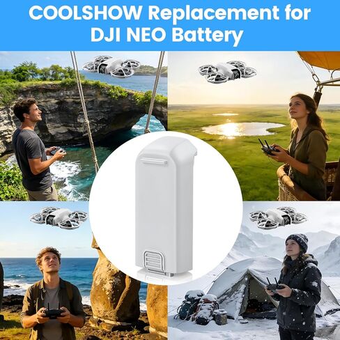 COOLSHOW Intelligent Flight NEO Battery 1435mAh 7.3V 2 Packs Provide 14-18 mins Flight Time Replace with DJI NEO Battery (Battery x2) in Saudi Arabia
