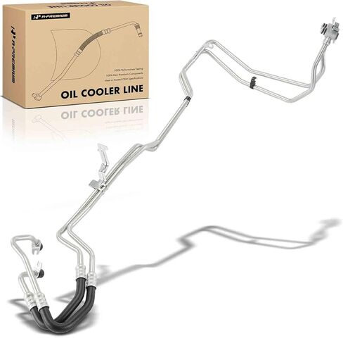 A-Premium Inlet & Outlet Automatic Transmission Oil Cooler Line Hose Assembly Compatible with Ford F-150 F150 2015-2020 5.0L, Automatic 6 Speed Transmission in Kuwait