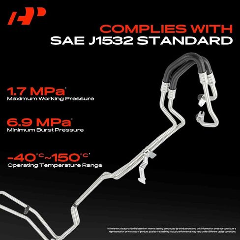 A-Premium Inlet & Outlet Automatic Transmission Oil Cooler Line Hose Assembly Compatible with Ford F-150 F150 2015-2020 5.0L, Automatic 6 Speed Transmission in Kuwait