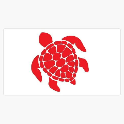 MAGNET Red Turtle Magnetic Bumper Sticker 5" in Kuwait