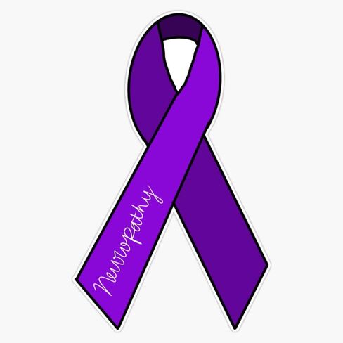 Magnet Neuropathy Awareness Ribbon Magnetic Vinyl Sticker 5" in Kuwait