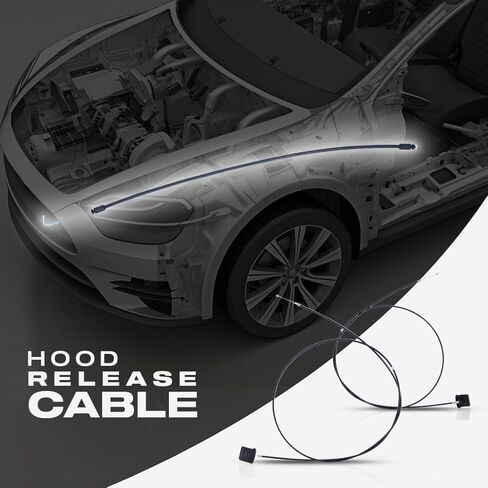 KarParts360 For Toyota Corolla 1998 99 00 01 2002 Hood Release Cable | Black | Plastic/Metal | With Handle | Replacement For 5363002020 in Kuwait
