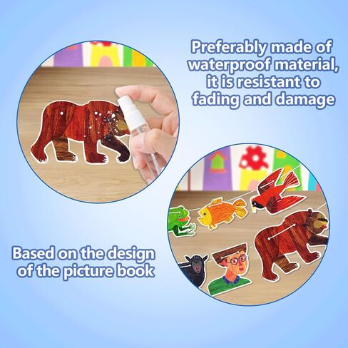 Brown Bear Brown Bear What Do You See Banner Birthday Fiesta Party Decorations Classroom Banner Decorations School Supplies 55 Piece in Saudi Arabia