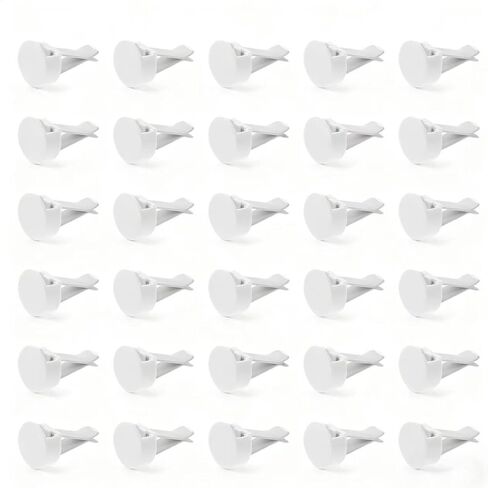 100pcs Air Outlet Clip Vent Clips, Automatic Air Freshener Car Air Conditioner Clips for Home Air Vent Clips Sublimation Air Fresheners Blanks (White) in Saudi Arabia