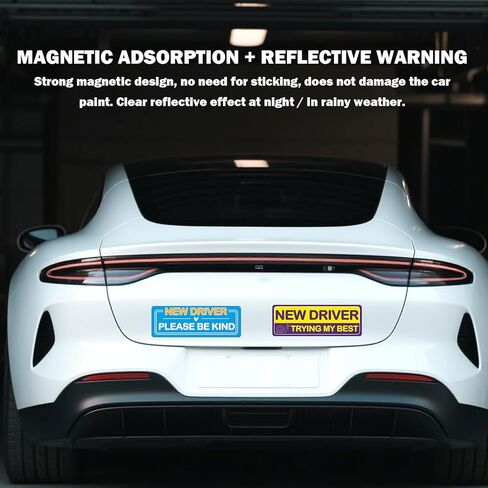 4 Pcs New Driver Magnet,Student Driver Magnet for Car, Sticker,Bumper Stickers,New Driver Sticker for Car for Beginners Student Car Drivers Learner Driver Decor Gift in Saudi Arabia