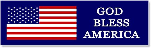 CafePress God Bless America Blue Car Magnet 10 X 3 10" x 3", Bumper Magnet in Kuwait